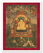 Buddha Shakyamuni in the Mahabodhi Temple - Giclée Art Prints & Posters