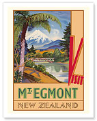 Mt. Egmont, New Zealand - Mount Taranaki - New Zealand Railways - c. 1930's - Fine Art Prints & Posters