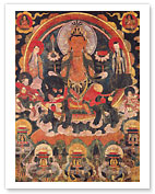 Manjursi (Manjughosa) - Lion of Debaters - Bodhisattva - Fine Art Prints & Posters