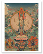 Thousand-armed Avalokiteshvara, Bodhisattva - Manjushri & Dharmaraja - Fine Art Prints & Posters