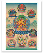 Guhyasamaja (Tantra Deity) - Fine Art Prints & Posters