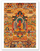 Amitabha in Sukhavati - Buddha of Boundless Light - Fine Art Prints & Posters