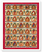 The Thirty-Five Confession Buddhas - c. 1800's - Fine Art Prints & Posters