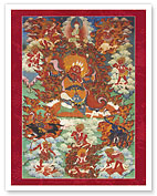 Begtse Chen (Red Mahakala) - Buddhist Tantric Protector Deity - Fine Art Prints & Posters