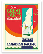 5 Day Great Lakes Cruises - Canadian Pacific Navigation - c. 1939 - Fine Art Prints & Posters