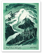 Mount Rainier, Washington - Glaciers - c. 1968 - Fine Art Prints & Posters