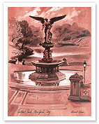 Central Park, New York City - Bethesda Fountain - c. 1968 - Fine Art Prints & Posters