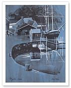 Mystic Seaport, Connecticut - c. 1960's - Fine Art Prints & Posters