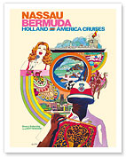Nassau Bermuda - Holland America Cruises - S.S. Rotterdam - c. 1974 - Fine Art Prints & Posters