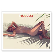 Sunbathing Au Naturel Woman On Beach - Fiorucci - c. 1977 - Fine Art Prints & Posters