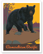Visit Canada - Grizzly Bear - Canadian Pacific Railway - c. 1938 - Giclée Art Prints & Posters