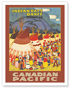 Banff, Canada - Indian Days - Canadian Pacific Railway - c. 1926 - Giclée Art Prints & Posters