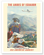 The Andes of Ecuador - South America - Pan American Airways (PAA) - c. 1939 - Fine Art Prints & Posters