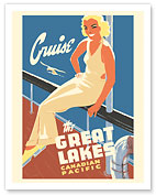 Cruise the Great Lakes - Canadian Pacific Steamships - c. 1940's - Fine Art Prints & Posters