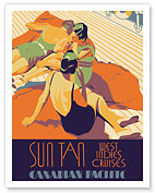 West Indies Cruises - Suntan - Canadian Pacific Steamships - c. 1936 - Fine Art Prints & Posters