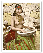 Exotic Young Moorish Girl with Tattoos - c. 1920's - Fine Art Prints & Posters
