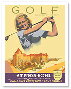 Golf - Empress Hotel - Victoria, British Columbia - Canadian Pacific - c. 1939 - Fine Art Prints & Posters