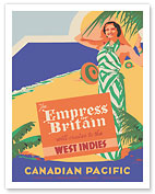 Cruise to the West Indies - The Empress of Britain - Canadian Pacific Steamships - c. 1930's - Fine Art Prints & Posters