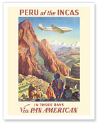 Peru of the Incas - Pan American Airways (PAA) - Machu Picchu - c. 1938 - Fine Art Prints & Posters