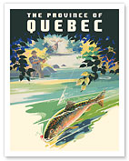 The Province of Québec - Trout Fishing - c. 1930 - Fine Art Prints & Posters