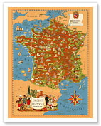 Crédit Lyonnais Bank - Locations in France - c. 1960 - Giclée Art Prints & Posters