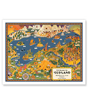 The Guide to Toyland - Children's Fairy Tales - c. 1940 - Fine Art Prints & Posters