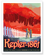 Kepler-186f - Where the Grass is Always Redder on the Other Side - Fine Art Prints & Posters