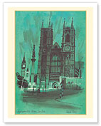 Westminster Abbey, London - Menu Cover - c. 1968 - Fine Art Prints & Posters