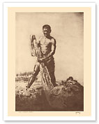 Hawaiian Reef Fisherman (Lawai‘a) - Hawaii - c. 1928 - Fine Art Prints & Posters