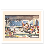 New York City - Brooklyn Bridge - Pan American World Airways - Fine Art Prints & Posters