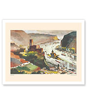 Germany - Pfalzgrafenstein Castle - Pan American World Airways - Fine Art Prints & Posters