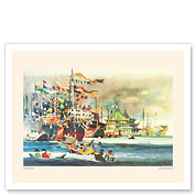 Hong Kong - Harbour - Pan American World Airways - Fine Art Prints & Posters