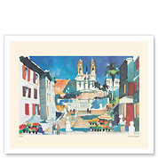 Rome the Eternal City - Pan American World Airways - Spanish Steps - Fine Art Prints & Posters