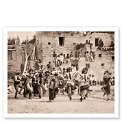 Buffalo Dance at Hano, Arizona - The North American Indian - c. 1921 - Giclée Art Prints & Posters