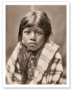 Ah Chee Lo - Portrait of a Child - The North American Indians - c. 1905 - Giclée Art Prints & Posters