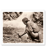 An Offering at the Nambe Waterfall - Tewa, North American Indians - c. 1927 - Giclée Art Prints & Posters
