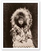 Eskimo Child - Noatak Native, Alaska - North American Indians - c. 1929 - Giclée Art Prints & Posters
