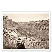 Crow Native Overlooking Black Cañon - North American Indians - c. 1905 - Fine Art Prints & Posters