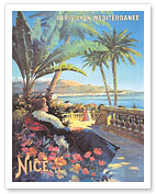 Nice - Paris-Lyon-Méditerranée (PLM) French Railway - c. 1890 - Giclée Art Prints & Posters