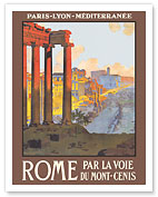 Rome - Roman Forum - Paris-Lyon-Méditerranée (PLM) French Railway - c. 1920 - Giclée Art Prints & Posters