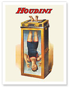 Harry Houdini - Water Torture Cell - c. 1913 - Giclée Art Prints & Posters