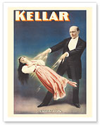 Harry Kellar - Levitation of Princess Karnac - c. 1894 - Fine Art Prints & Posters