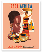 East Africa - Air India International - African Tribal Women - Fine Art Prints & Posters