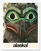 Alaska - Native Aleut Eagle Totem c.1960's - Fine Art Prints & Posters