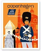 Copenhagen - Irish International Airlines - The Friendly Airline - Danish Royal Guard - Fine Art Prints & Posters