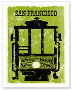 San Francisco - Powell & Market, Bay & Taylor Streets Cable Car Line - Fine Art Prints & Posters