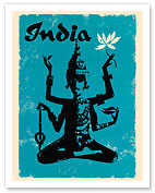 India - Four Arm Bodhisattva Holding Lotus Flower - Fine Art Prints & Posters