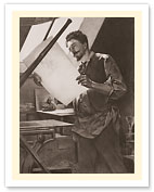 Belgian Printmaker Félicien Rops in his Studio - Fine Art Prints & Posters
