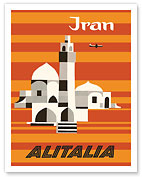 Iran - Alitalia Airlines - Middle-East - c. 1960's - Fine Art Prints & Posters