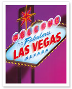 Welcome to Fabulous Las Vegas Nevada Sign - c. 1990's - Fine Art Prints & Posters